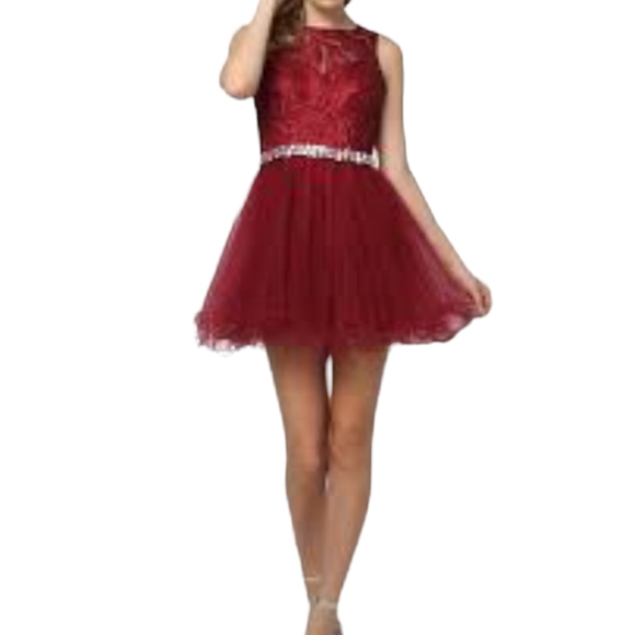 BCX formal Dress maroon sequin halter prom formal homecoming dance Size 3 - Picture 1 of 12